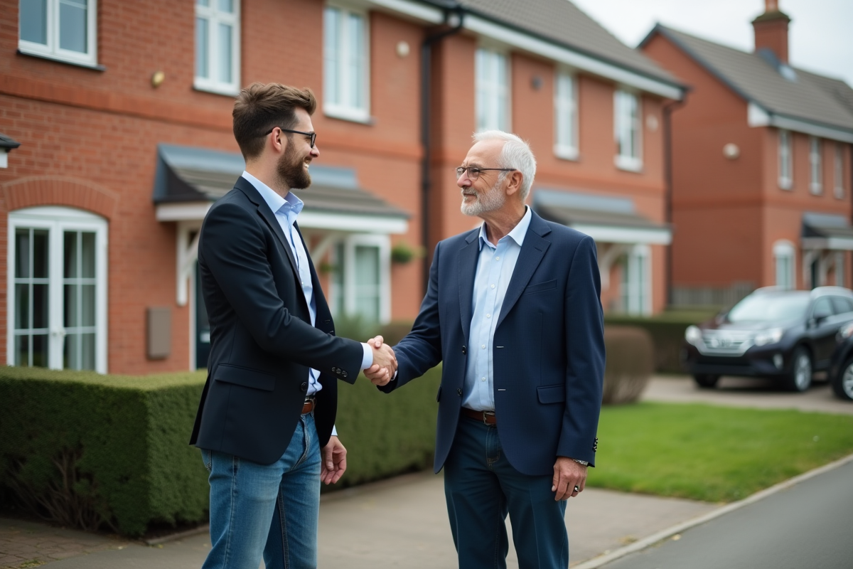 Jeune homme serrant la main d